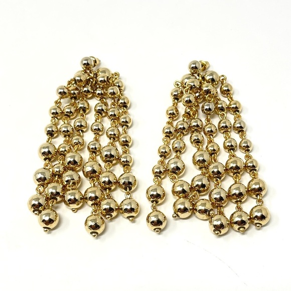 Free People Jewelry - New Free People Dangle Ball Chandelier Earrings Gold